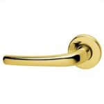 Gatdeel Links Deurkruk Cosmos op rozet messing gelakt