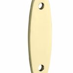 Vulplaat tbv raamsluiting 3 mm ovaal messing ongelakt