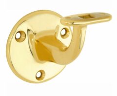 Leuninghouder Elegant vlak opschroevend messing ongelakt