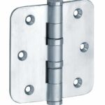 Kogellagerscharnier 76x76 ronde hoek vlak mat chroom