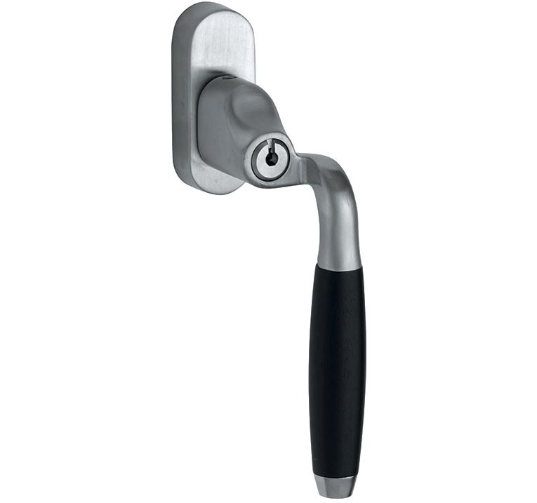 SKG2 Draaikiepgarnituur afsluitbaar Ton ebben/Smal Rechts mat chroom