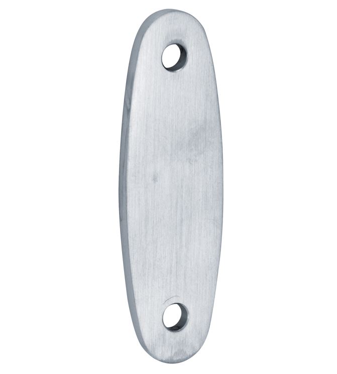 Vulplaat tbv raamsluiting 3 mm ovaal mat chroom