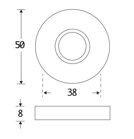 Set van twee blinde plaatjes Vivo BB glans chroom