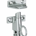 Raamknip Elegant met sluitplaat glans chroom