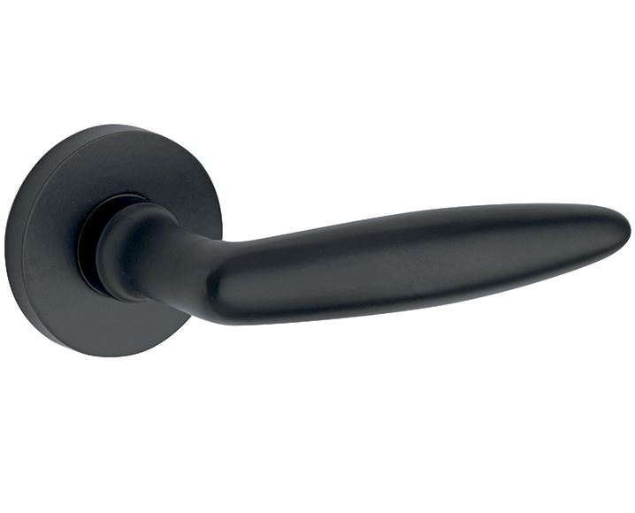 Deurkruk op geveerd rozet Dudok/Vivo mat zwart