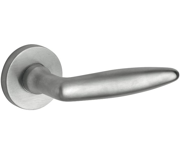 Deurkruk op geveerd rozet Dudok/Vivo mat nikkel ongelakt