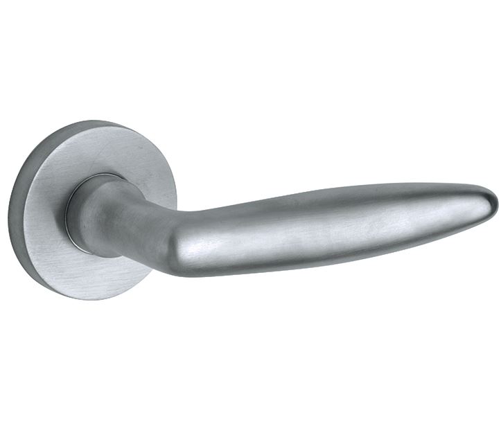 Deurkruk op geveerd rozet Dudok/Vivo mat chroom