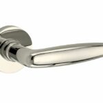 Deurkruk op geveerd rozet Dudok/Vivo glans nikkel