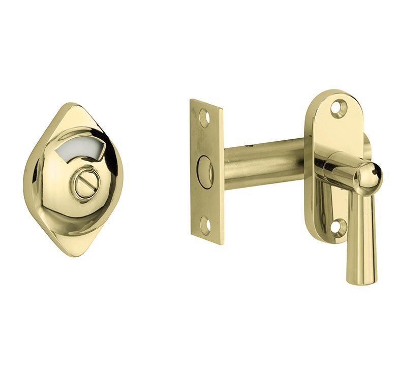 Vrij/Bezet insteekgrendel Elegant messing gelakt