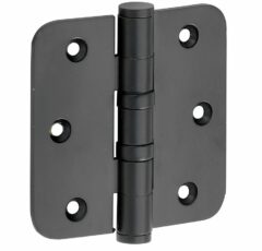 Kogellagerscharnier 76x76 ronde hoek vlak mat zwart