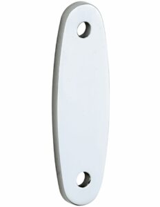 Vulplaat tbv raamsluiting 3 mm ovaal glans chroom