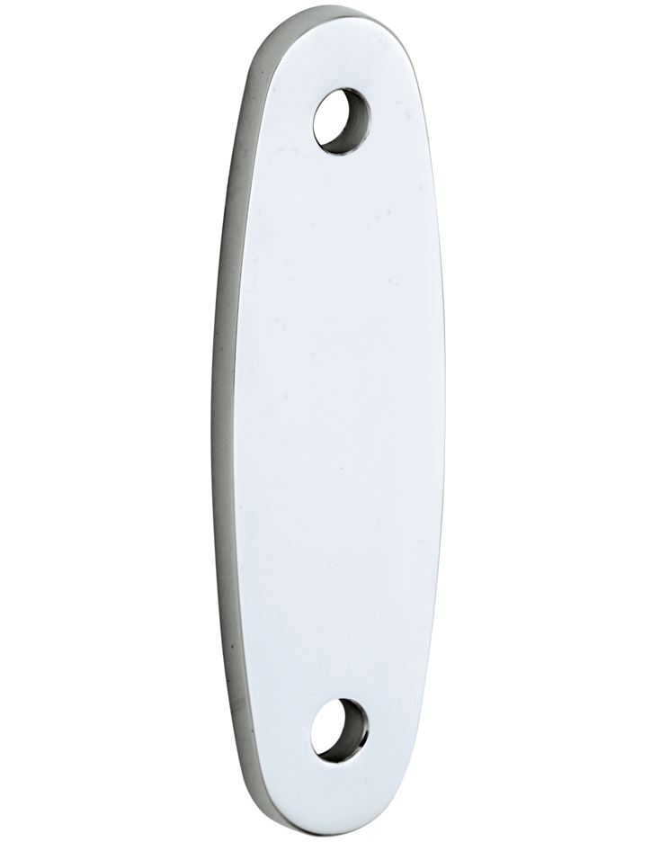 Vulplaat tbv raamsluiting 3 mm ovaal glans chroom
