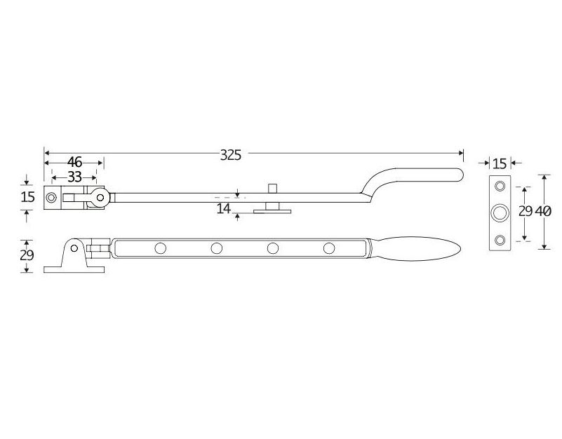 Uitzetijzer Dudok messing ongelakt