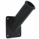 Vlaggenstokhouder met achterplaat Aluminium Zwart