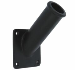 Vlaggenstokhouder met achterplaat Aluminium Zwart