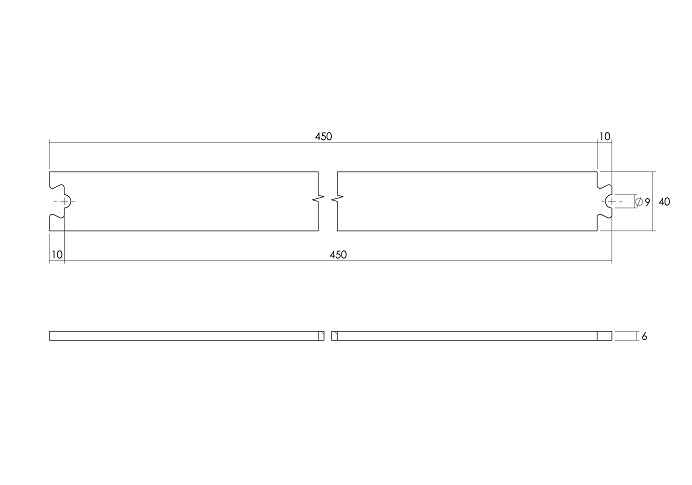 Intersteel Tussenrail 45 cm tbv schuifdeursysteem mat zwart - Afbeelding 2
