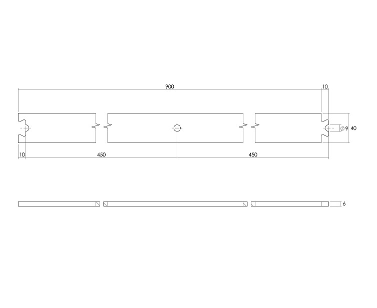 Intersteel Tussenrail 90 cm tbv schuifdeursysteem mat zwart - Afbeelding 2
