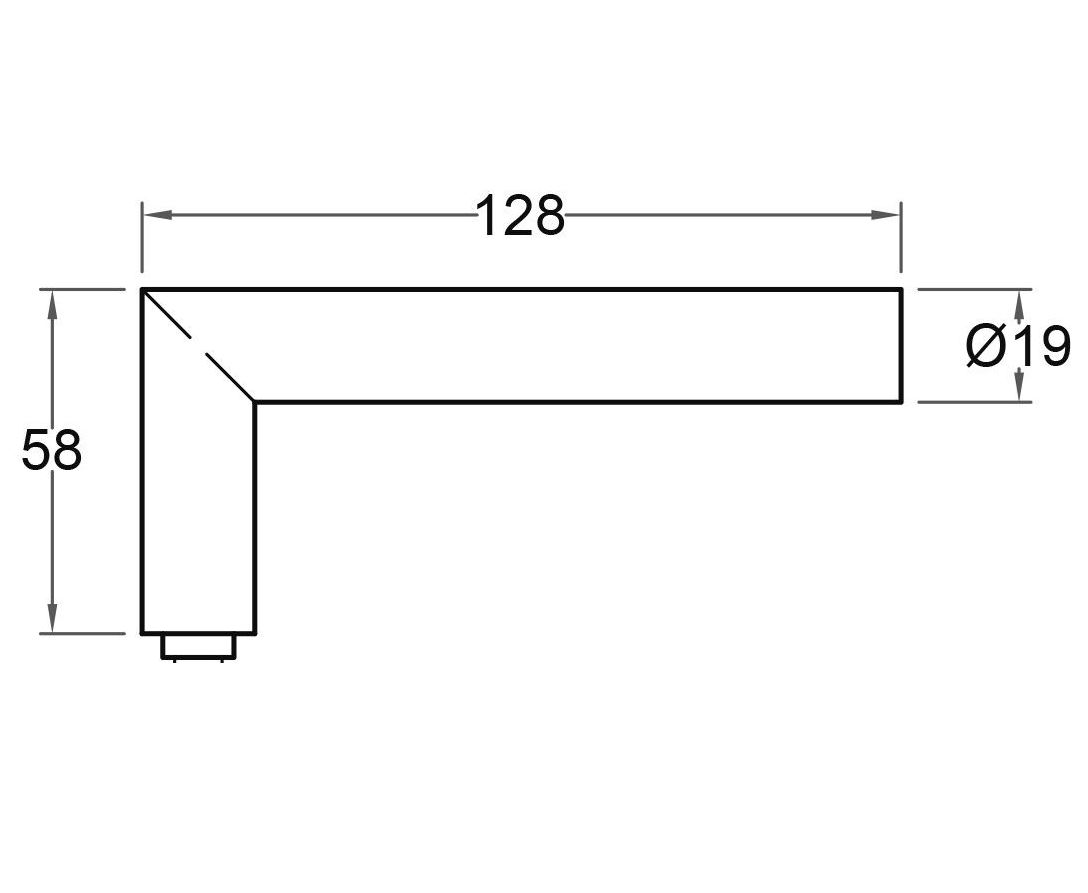 Gatdeel Deurkruk T Mat RVS