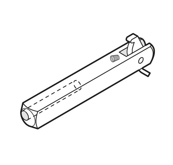 Halve krukstift deurdikte 49-59 mm