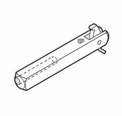 Halve krukstift deurdikte 60-70 mm