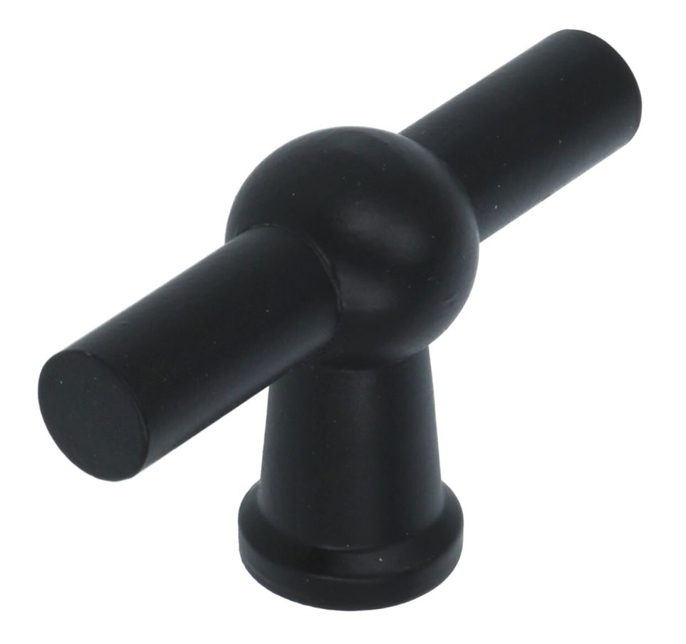 Kraanknopje 70 mm ijzer zwart