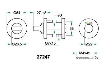 WC-Sluiting Permafix Proline 8mm rvs mat