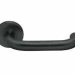 Deurkruk op rozet CECIL zwart