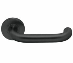 Deurkruk op rozet CECIL zwart