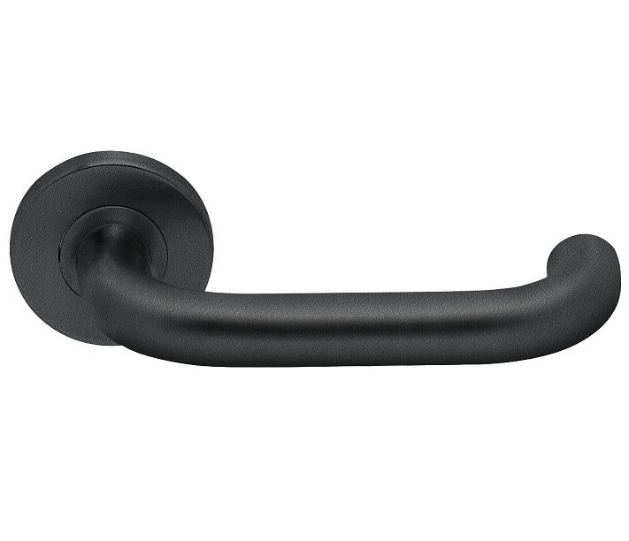 Deurkruk op rozet CECIL zwart