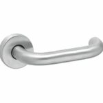 Deurkruk op rozet Uno rvs mat