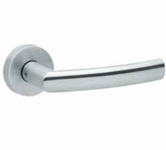 Deurkruk op rozet LANA rvs mat