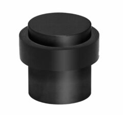 Deurstop vloermontage ø39x40mm zwart