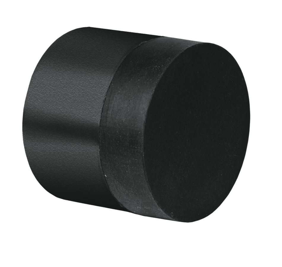 Deurstop wandmontage ø30x26mm zwart