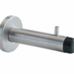 Deurstop wandmontage ø45x91mm rvs mat