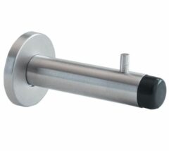 Deurstop wandmontage ø45x91mm rvs mat