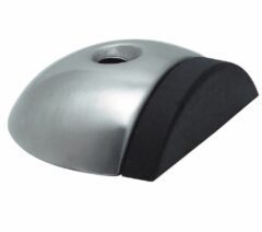 Deurstop vloermontage ø56x47mm rvs mat