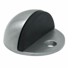 Deurstop vloermontage ø43x24mm rvs mat