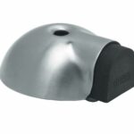 Deurstop vloermontage ø63x24mm rvs mat