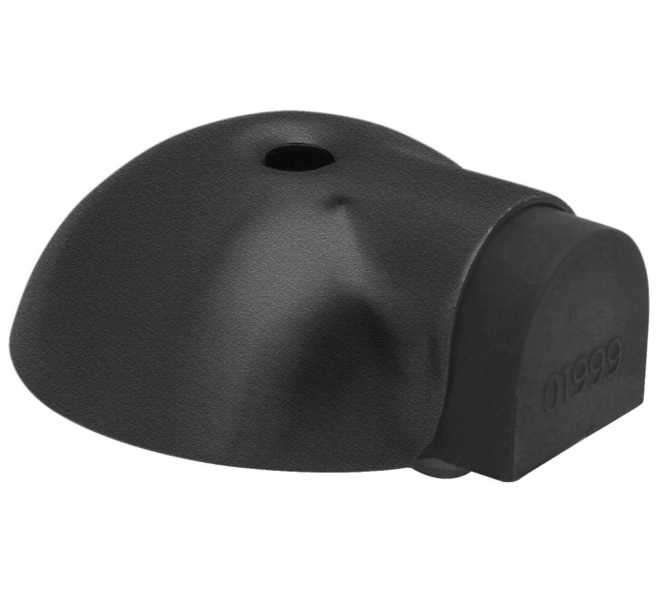 Deurstop vloermontage ø63x24mm zwart