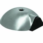 Deurstop vloermontage ø84x28mm rvs mat