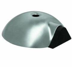 Deurstop vloermontage ø84x28mm rvs mat