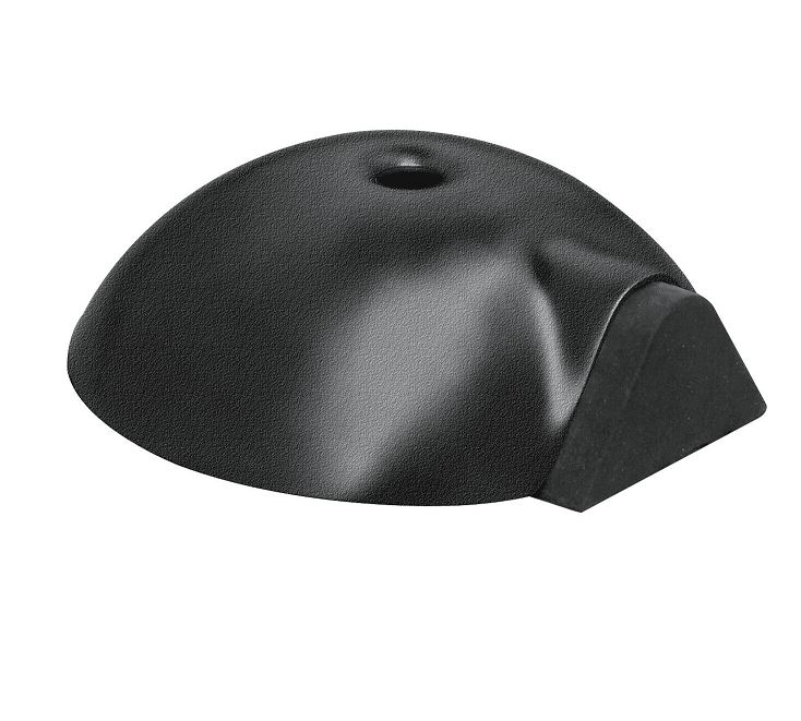 Deurstop vloermontage ø84x28mm zwart