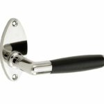 Deurkruk op rozet Ton ebben/elips glans nikkel