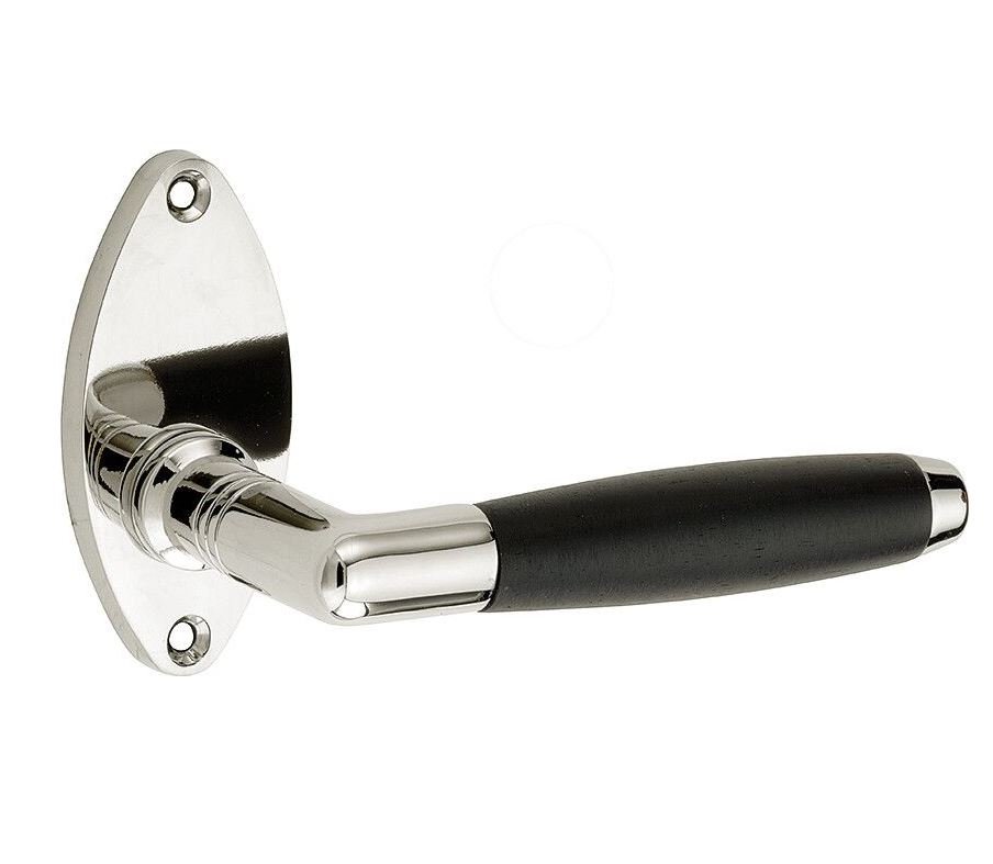 Deurkruk op rozet Ton ebben/elips glans nikkel