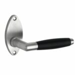 Deurkruk op rozet Ton ebben/elips mat nikkel ongelakt