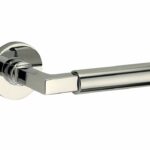 Deurkruk op geveerd rozet Bauhaus/Vivo glans nikkel