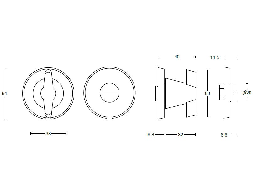 Toiletgarnituur CONE OHWC54 PVD mat zwart