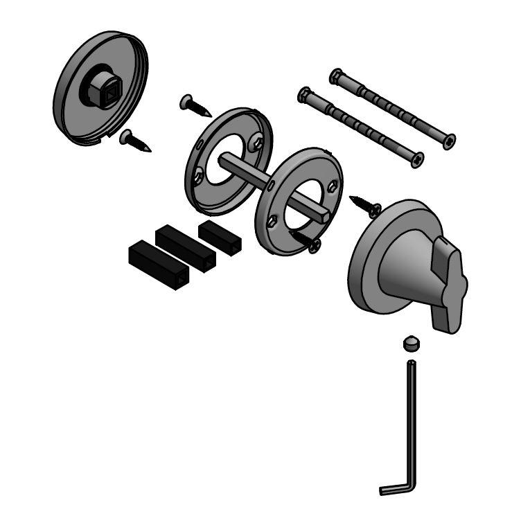 Toiletgarnituur CONE OHWC54 PVD mat zwart