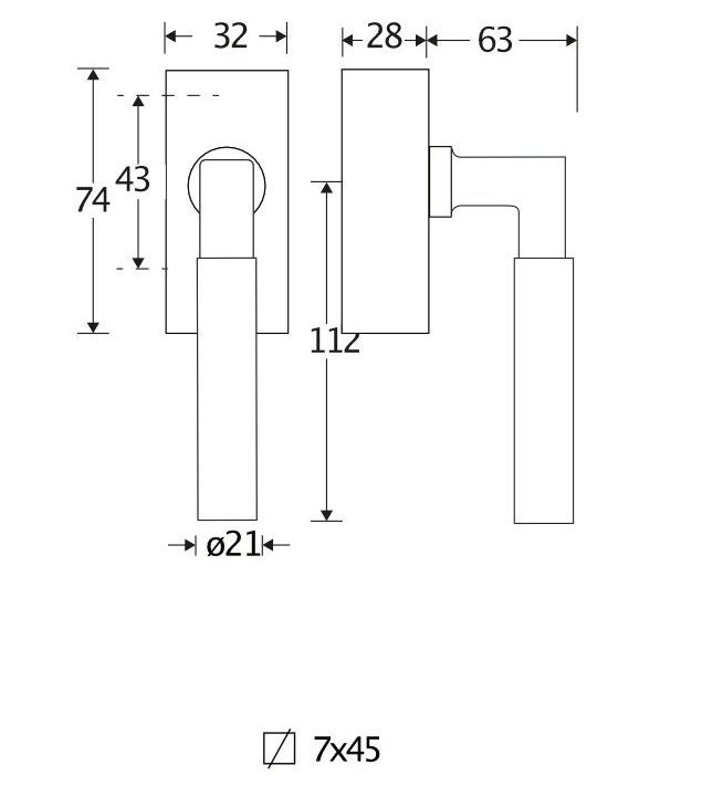 SKG2 Draaikiepgarnituur afsluitbaar Bauhaus glans nikkel