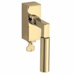 SKG2 Draaikiepgarnituur afsluitbaar Bauhaus messing ongelakt